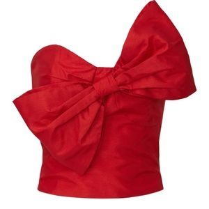 Red Anthropologie Bow Top by Hutch